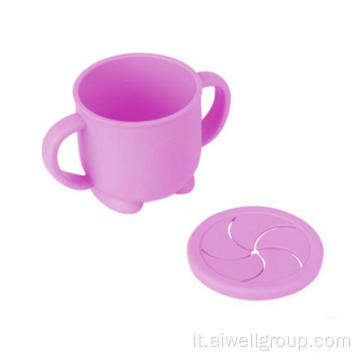 Snack in silicone tazza anti-drop e anti-spruzzo